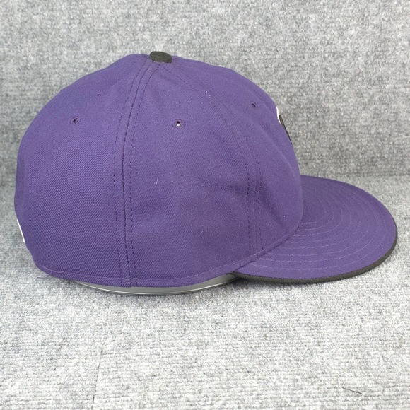 Colorado Rockies On Field Player Cap Fitted Purple 7 1/2 MLB Baseball USA Made - Picture 4 of 8